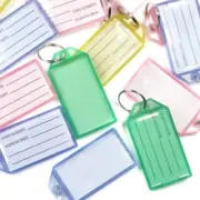 10pcs Plastic Transparent Clamshell Key Tag Classification Labe LM