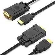 BENFEI 2 Pack HDMI to VGA 10 Feet Cable, Uni-Directional HDMI to VGA Cable (Male to Male) Compatible for Computer, Desktop, Laptop, PC, Monitor, Projector, HDTV, Raspberry Pi, Roku, Xbox and More