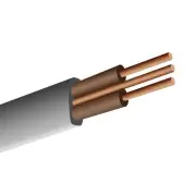 Flat Twin & Earth 1.5mm Double Brown