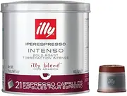 illy Iperespresso Intenso Dark Roasted Espresso Capsules, 21 Capsules - Bold and Robust Flavor - Compatible with Iperespresso Machines