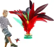 Chinese Shuttlecock Feaather - Colorful Feaather Shuttlecock, Jianzi Kick Foot Toy, Dureble Base Base Training Shuttlecock | Colourful Ball for Agility, Flexibility Group Exercise Fun