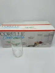 Corelle "Winter Holly" Ten (10) New In Box - 16 Ounce Glassware Coolers