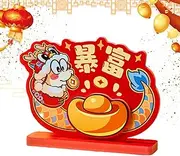 yanzisura Year Of Snake Centerpieces | Spring Festival Signs Supplies - 2025 Chinese New Year Table Decorations Lunar New Year Centerpieces For Home