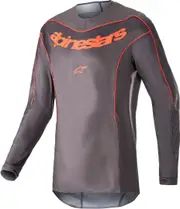 Alpinestars Fluid Lurv Motocross Jersey, grey-red, Size S for Men Grey Red