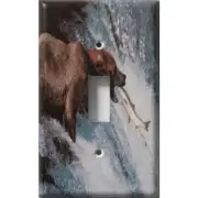 SnazzySwitch Bear Fishing Decorative Light Switch Plate Cover