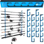 PLUSINNO H5 Horizontal Fishing Rod/Pole Holders for Garage, Wall or Ceiling