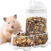 Gihioue Hamster Automatic Feeder, Food Dispenser with Water Bottle Holder, Large Capacity Feeder for Hamsters, Guinea Pigs, Rabbits, Dwarf and Other Small Animals
