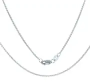 Boys 9ct White Gold 1mm Spiga Wheat Chain Necklace