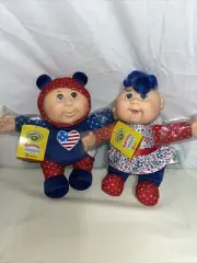 2 Cabbage Patch Kids Patriotic Friends #142 & #143 Collectible Helpers