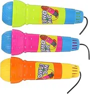 KONTONTY 3pcs Stage Performance Microphone Toys Plastic Echo Mic Playthings for Children Use