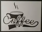 Reusable Plastic Coffee Stencil for Kitchen - Custom Animal & Flower Designs