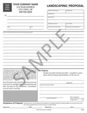 500 Landscape Proposal Forms / 2 Part Carbonless / 8.5 x 11 / TMG046