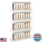 FEMELI Acrylic Spice Rack Wall Mount 15 Inch, 4 Packs Of Hanging Spice Rack S