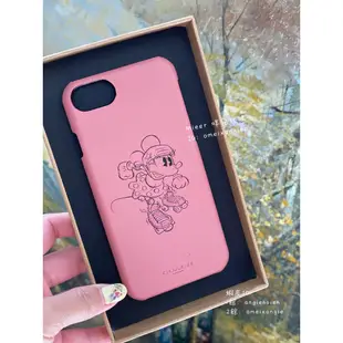 咩兒美國代購🌈Coach x Disney 限量 米妮 Minnie iPhone 6/7/8 皮革手機殼