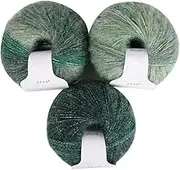 Yarn for Knitting & Crocheting, 3 Skeins Gradient Multi Color Wool Yarn Soft Fuzzy Knitting Yarn for Crochet Baby Clothes Hats Sweater Scarf, 30g/Skein