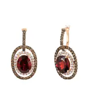Le Vian 14K Rose Gold 7.32 ct. tw. Diamond & Garnet Drop Earrings