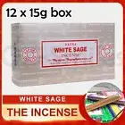12 X 15g FRESH SATYA SAI BABA - WHITE SAGE INCENSE STICKS NAG CHAMPA