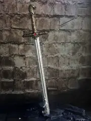 1/6 Scale Soldier Ancient Knights Ruby Carved Metal Sword Model for 12'' （21cm）