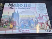Vintage French MAKO Moulages Christmas Plaster Nativity 1988 Vive Noel ToySEALED