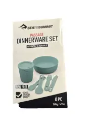 Sea to Summit Passage 1-Person Camping Dinnerware Set bowl cup utensils orange