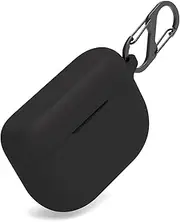 NOOETAH Cover Compatible for Jabra Elite 10/Jabra Elite 8 Active,Shock-Absorbing Silicone Protective Case with Keychain (Black)