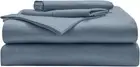 Luxe Cooling Sheet - Slate Blue Bed Sheet - 4 Piece Silver Infused Bed Sheets -