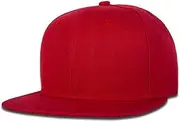 [Yizhichu19900502] Unisex Plain Flat Brim Adjustbale Baseball Cap Blank Snapback Solid Color Hat