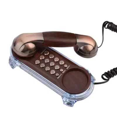 Retro Phone Wall Mounted Telephone Fixed Corded Landline Phone Antique Telephone