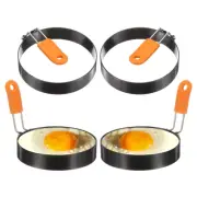 4Pcs Egg Rings 4" Nonstick Pancake Cooking Ring with Silicone Handle