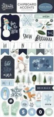 Winter Market Chipboard 6"X13" Accents