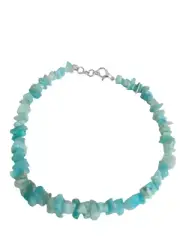 Handmade Amazonite Chip Anklet, Holiday Gifting, Holidays Gift, 8.5 inches
