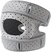 Knee Brace with Open-Patella Stabiliser Ring, Adjustable Compression Knee Support, for, Sports Injury Recovery, Protection Reinjury, Workout