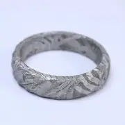Meteorite Ring,SIZE(US 11.5 ),Muonionalusta meteorite carved ring AB164