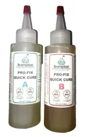 2 X 4 oz. BOTTLES = 8 OZ. BRAMPTON PRO-FIX QUICK CURE SHAFTING EPOXY