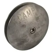 Camp R-4 Zinc Rudder Anode Zinc Diameter 5"Brass Bushing For Permanent Ground