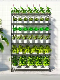 在飛比找樂天市場購物網優惠-新款花架6層防水防銹盆栽綠植置物架 可調落地花卉陽臺架子多肉