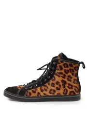 Pony-style Leopard Print High Top Sneakers