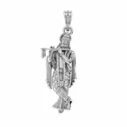Indian Traditional Silver Bansuri Wale Krishna Pendant for Good Health & Wealth