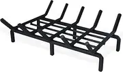 Fireplace Grate 17 inch Heavy Duty Fireplace Log Holder 3/4 Bar Fire Grates Fireplace Grate Cast Iron for Indoor Fireplaces, Outdoor Kindling Tools Wood Stove Wood Burning Rack Holder