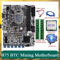 在飛比找蝦皮購物優惠-(Z I H F)B75 ETH 礦機主板 12 PCIE 