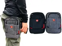 在飛比找松果購物優惠-腰掛包中容量二主袋+外袋共四層6吋手機適用防水尼龍布 (2.