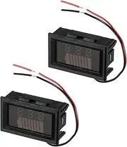 sourcing map 1PCS 72V Voltmeter Blue LED Digital Display Panel Voltage Meter, 2Wire, 0.56 Inch, Battery Meter Monitor, for Motorcycle Battery Monitor