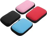 4pcs Zipper Organizer for Earphones Cables Jewelry Eva Earphone Storage Bag Data Cable Holders Gaming Card Cases