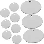 Abaodam 10pcs Stainless Steel Blank Tags for Pets Engraved Dog Id Tags DIY Pendant Blanks for for Pet Identification