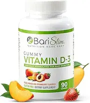 BariSlim Bariatric Vitamin D-3 Gummies – Specially Formulated Gummy Vitamin for Patients After Weight Loss Surgery – 90 Fruit Chews
