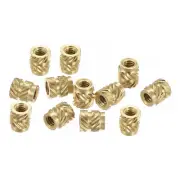 120pack Knurled Insert Nut Female Thread Brass Embedded Nut M2 x 4mm x 3.5mm