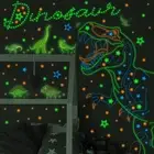 925Pcs Glow in the Dark Dinosaur Wall Decals Removable DIY Glowing Blue Green Ye