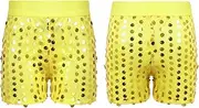 [iEFiEL] Kids Boys Girls Modern Jazz Shiny Sequins Dance Shorts Dance Performance Hot Pants Boyshorts