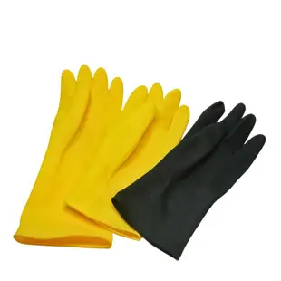 橡膠手套 高品質 加厚款 加長款 天然材質 家用手套 防護手套 清潔手套 防水手套 園藝手套《獵人牌》【大熊包材】
