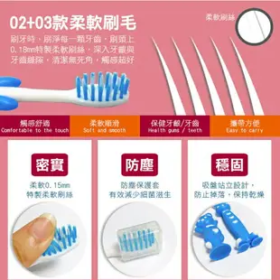 PS Mall【J3159】牙刷 兒童牙刷 卡通牙刷 嬰兒牙刷 吸盤式軟毛牙刷 1組4個